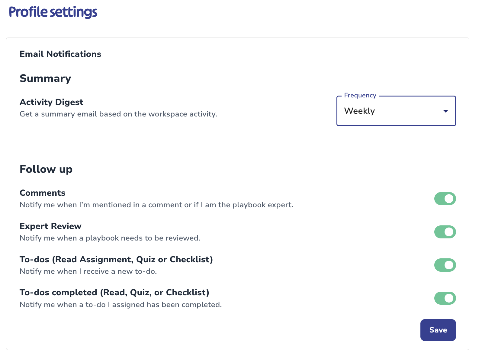 Checklists